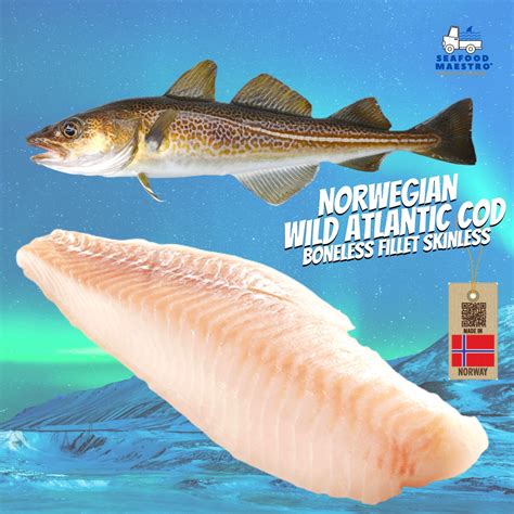 Norwegian Atlantic Cod Fish Fillet Gm Fillet X Kg Frozen