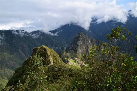 World Wonder Machu Picchu In Peru Surrounded By Mountains Stock Photo