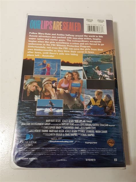 Our Lips Are Sealed Mary Kate And Ashley Olsen Vhs Tape 85393723637