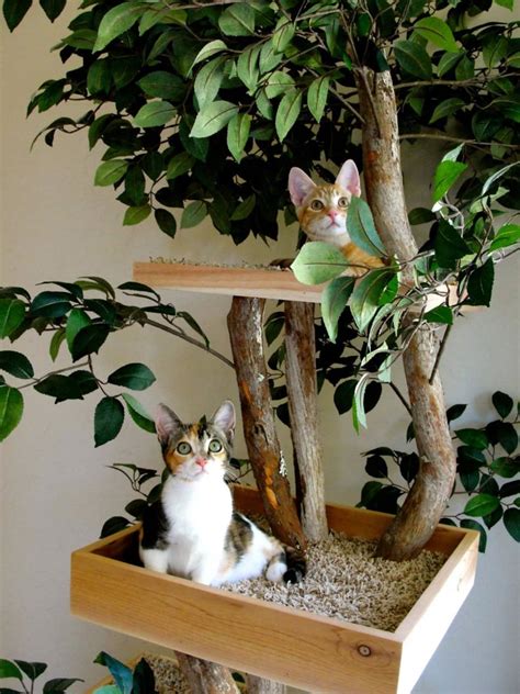 Our cat tree cat furniture comes in a variety of styles, including your choice of custom carpet colors to coordinate your cat's tree to your room's decor. Fake Tree for Cats on Etsy | Apartment Therapy