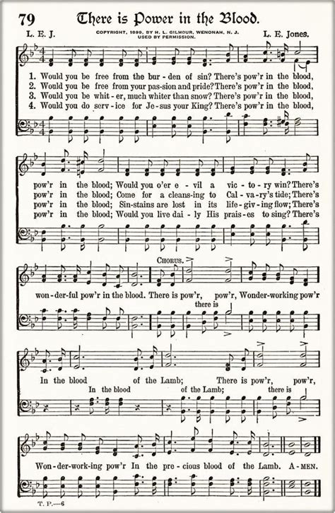 Vintage Hymn Sheet Music There Is Hope In The Lord