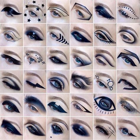 🖤 ️〰 ️ ️dausell Black Eyeliner Graphic Eotd Eyemakeup Eyeshadow