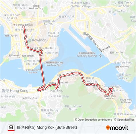102 Route Schedules Stops And Maps 旺角弼街 Mong Kok Bute Street
