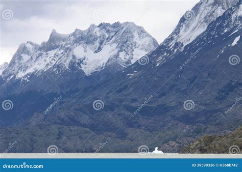 Patagonian Landscape With Mountains And Lake Chile Stock Photo