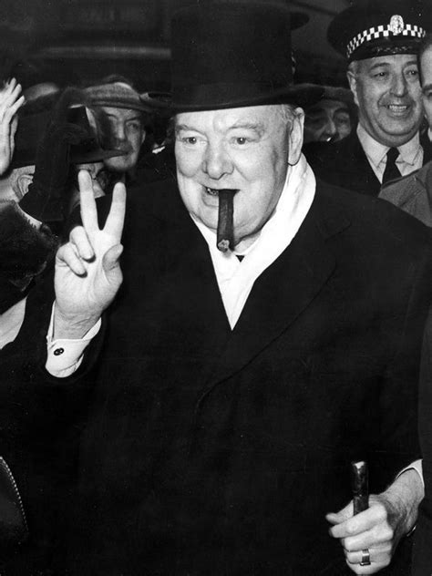 Winston Churchill Giving The Victory Sign Posters And Prints By