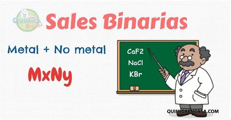 Compuestos Inorgánicos: sales binarias - Química en casa.com