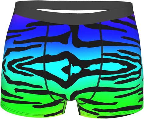 Mens Boxer Briefs Rainbow Colorful Tiger Print Underwear