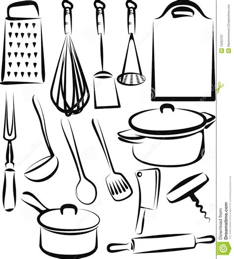 Kitchen utensils colored icon set. Kitchen Utensil Royalty Free Stock Photography - Image ...