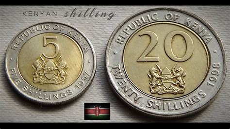 Kenyan Bimetallic Coins Shillings Kenya East Africa Youtube