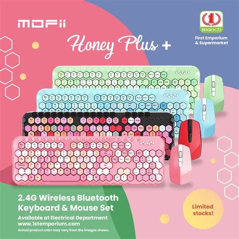 Mofii Sweet Series Wireless Keyboard And Mouse Combo Set 104keys