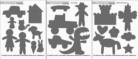 Shadow Puppet Printable Play Sets 100 Directions