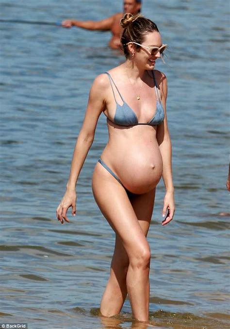 Candice Swanepoel Parades Her Huge Baby Bump In Bikini In Brazil