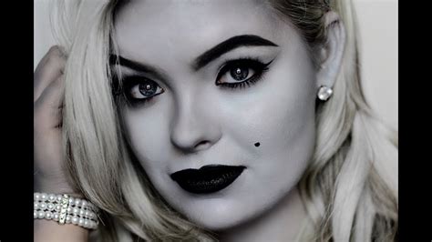 Grayscale 1920s Makeup Pleasantville Inspired Youtube