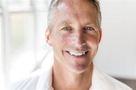 A Portrait Of Attractive 40 Year Old Man Stock Image Image Of Sitting