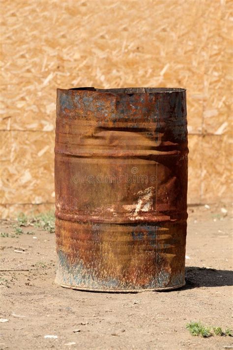 Open Rusty Iron Barrel Stock Image Image Of Used Industry 63688241