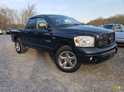 2008 Brilliant Black Crystal Pearl Dodge Ram 1500 Slt Quad Cab 4x4