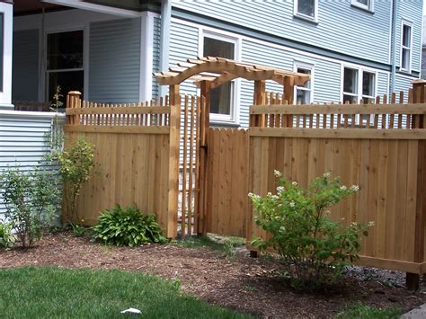 Find the right fence for your yard. Crescent Arbor (With images) | Cedar fence, Rustic fence ...