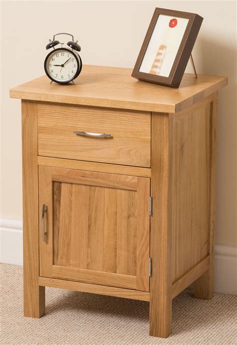Generic bedside table with 2 drawers, led nightstand wooden cabinet unit with led lights for bedroom, end table side table for bedroom living room, black 4.1 out of 5 stars 46 $139.99 $ 139. Boston Solid Oak Small Bed Side Table Unit 1 Drawer 1 Door Bedroom Furniture 5060282271593 | eBay