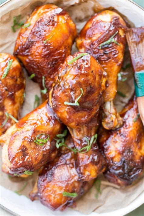 easy baked barbecue chicken drumsticks julie s eats and treats