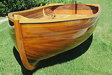Captjimscargo Cedar Rowboat Dingy 987 Wood Strip Built Gloss Finish