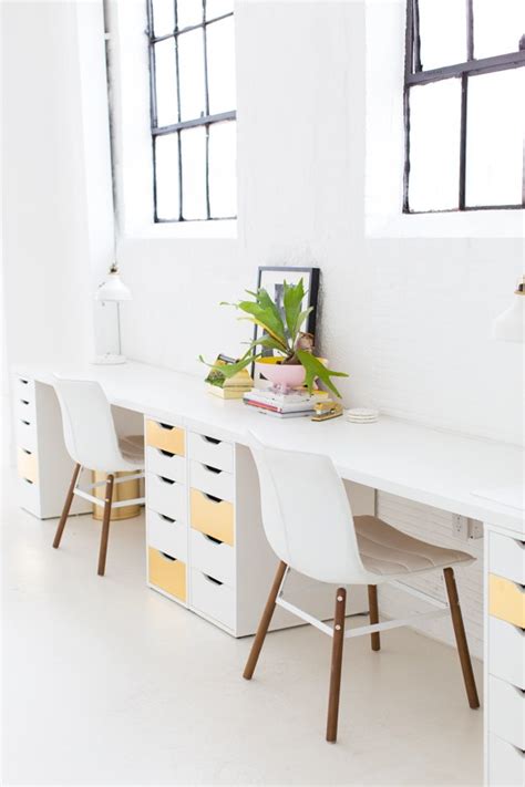 Two person workstation apartment desk home office e. DIY Two Person Desk - C.R.A.F.T.