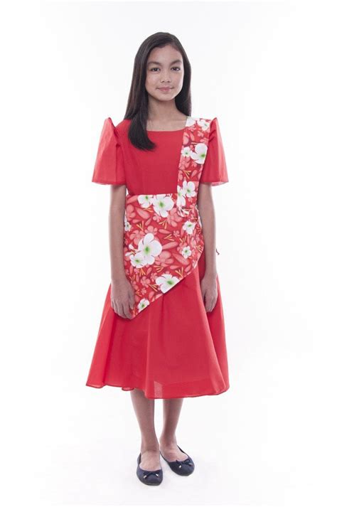 Traditional Filipiniana Dress For Kids