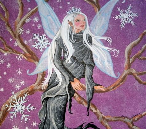 Magical Winter Fairy Painting Fine Art Wiccan Pagan Wicca Etsy