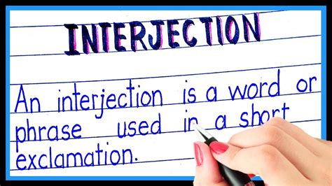 What Is Interjection In English Definition Of Interjection Youtube