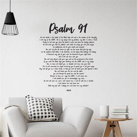 Psalm 91 WALL DECAL Wall Art Etsy
