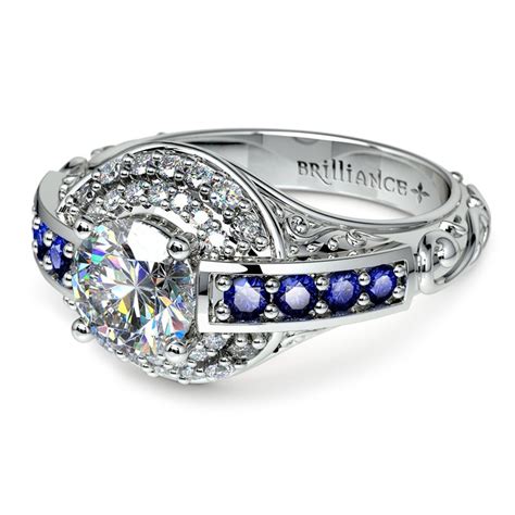 We have been jewellers for 200 years supplying finest jewellery and gems. Antique Sapphire & Diamond Double Halo Ring In Platinum