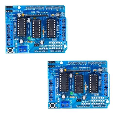 2 Piezas Puente H Shield L293d Control De Motores Driver Meses Sin