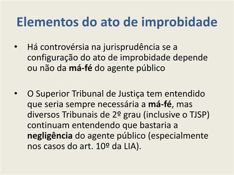 Ato De Improbidade Exemplos