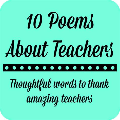 Thank You Teacher Poems Quotes Quotesgram
