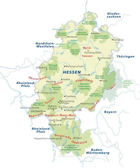 Karte Hessen Deutschlandkarte 2023