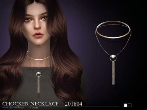 S Club Ts4 Ll Necklace F 201805 Accessories Choker Necklace Sims 4