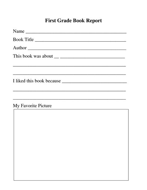 Book Report Templates First Grade 1000 Images About Book Report