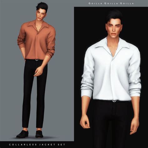Loose Shirts Sims 4 Male Clothes Sims 4 Men Clothing Sims 4 Clothing