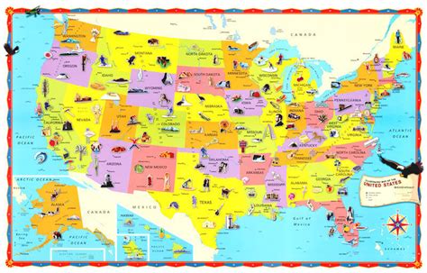 Rand Mcnally Style United States Usa Us Large Wall Map Poster Ebay