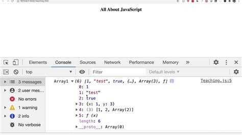 Basics Of Javascript Array Youtube