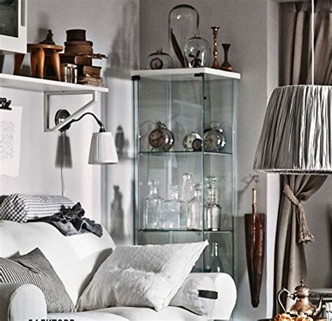 Ikea Detolf Glass Curio Display Cabinet White Zen Merchandiser