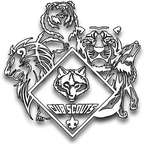 Download Cub Scout Logo Black And White Clipartkey