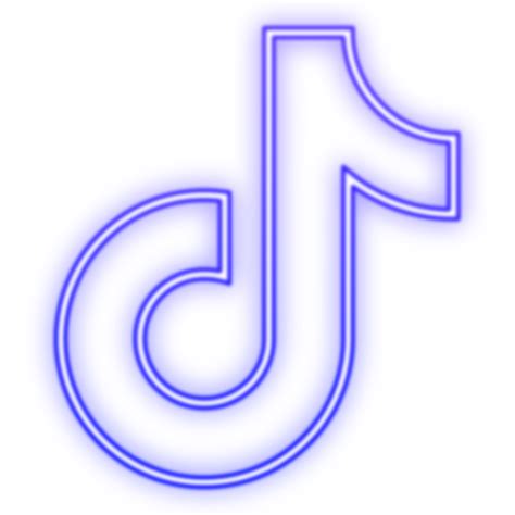 Tiktok Neon Logo Png With Transparent Background