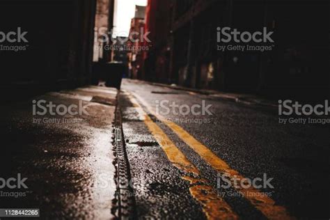 Dark Gritty Urban Alleyway Manchester England Stock Photo Download