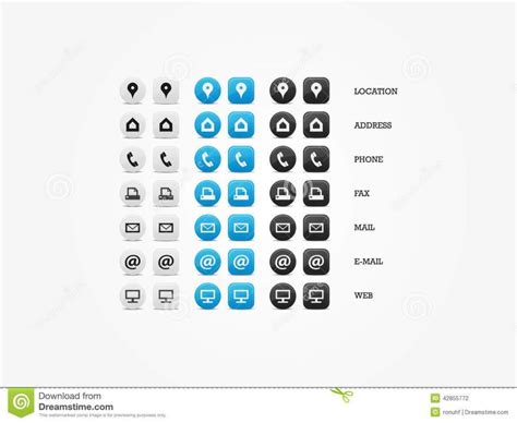 Business Card Icons Business Card Icons Vector Business Card