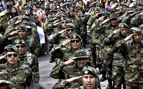 bolivia s military stages protest arabianbusiness
