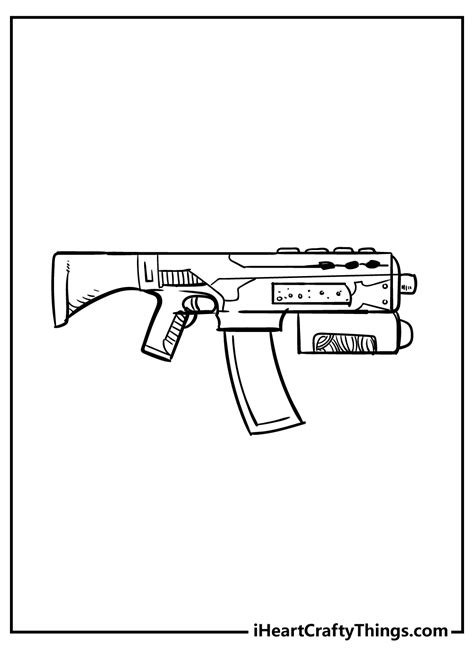 Nerf Gun Coloring Sheets