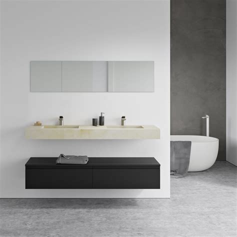 Crema Marfil Double Washbasin By Riluxa