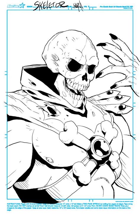 Skeletor Sketch Skeletor Cool Coloring Pages Comic Book Movie