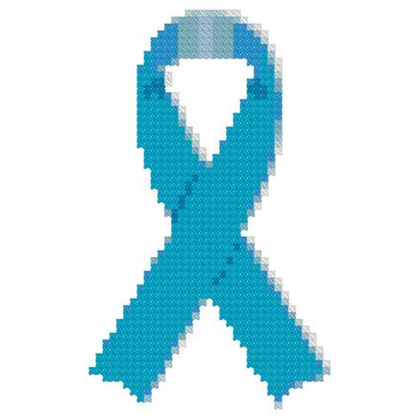 Colon Cancer Ribbon Cross Stitch Pattern Cancer Fundraiser And Etsy