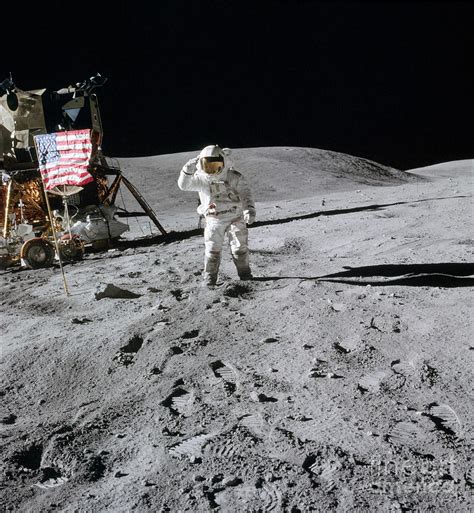 Astronaut Salutes The American Flag Photograph By Stocktrek Images